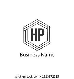 Initial HP Letter Logo Design