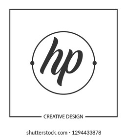 Initial HP Letter Logo Template Design