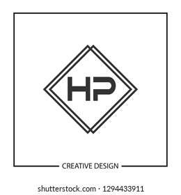 Initial HP Letter Logo Template Design