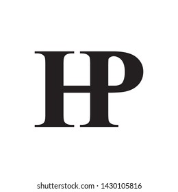 Initial Hp logo creative text illustration vector 
