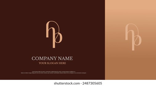 Initial HP Logo Design Vector 