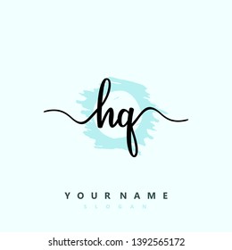 Initial HQ handwriting logo template vector