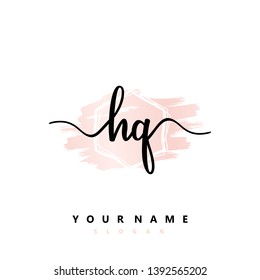 Initial HQ handwriting logo template vector