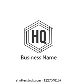 Initial HQ Letter Logo Design