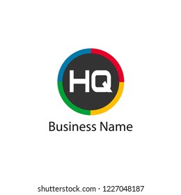 Initial HQ Letter Logo Design
