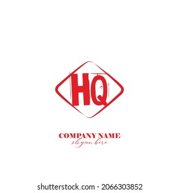 Initial HQ logo brush template vector