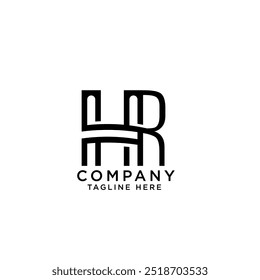 Initial HR bridge logo vector illustration