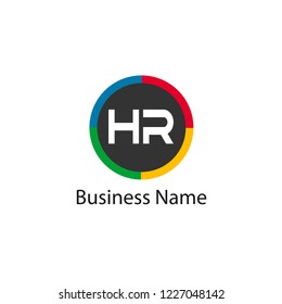 Initial HR Letter Logo Design
