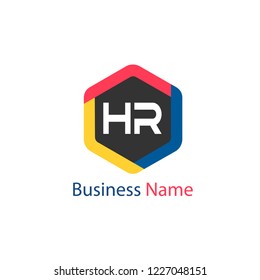 Initial HR Letter Logo Design