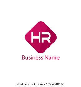 Initial HR Letter Logo Design