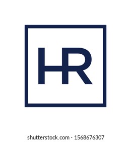 Initial HR Letter logo design vector template