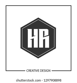 Initial HR Letter Logo Template Design