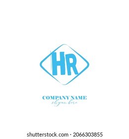 Initial HR logo brush template vector