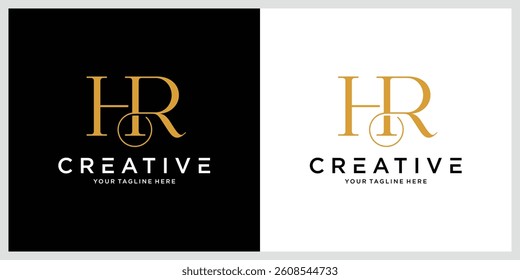Initial HR Logo Design Vector template