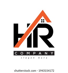 initial HR real estate logo vector