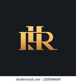 Initial HR RH H R Monogram Logo Template. Initial Based Letter Icon Logo