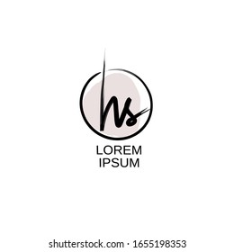 Vector de plantilla de logotipo de escritura manual inicial
