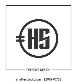 Initial HS Letter Logo Template Design