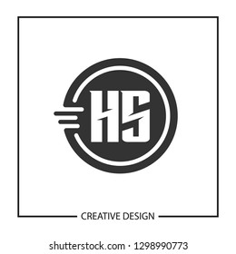 Initial HS Letter Logo Template Design