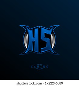 Initial HS logo design, Initial HS logo design with Cool style, Logo for game, esport, initial gaming, community or business.
