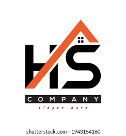 initial HS real estate logo vector