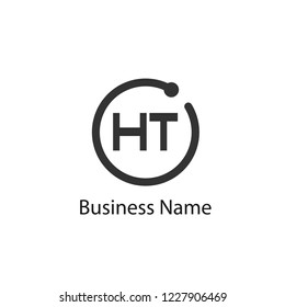 Initial HT Letter Logo Design