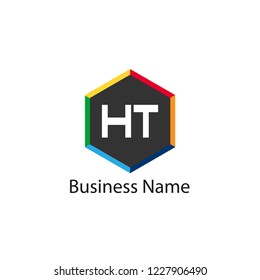 Initial HT Letter Logo Design