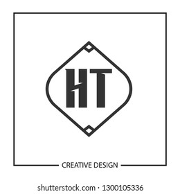 Initial HT Letter Logo Template Design