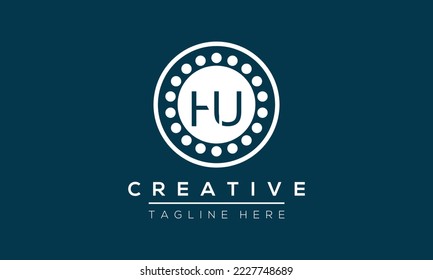 Initial HU Letter Logo With Modern Typography Vector Template. Creative Letter HU Logo .