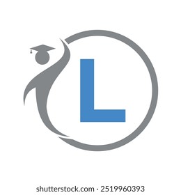 Initial Human Logo kombinieren mit Buchstabe L Vektor Vorlage