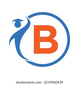 Initial Human Logo kombinieren mit Buchstabe B Vektor Vorlage