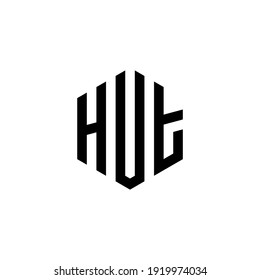 initial HUT Letter Logo Design polygon Monogram Icon Vector Template