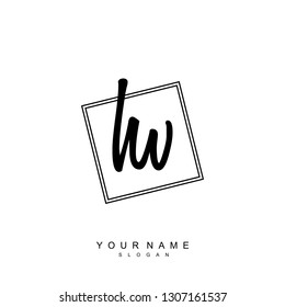 Initial HV handwriting logo vector