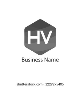 Initial HV Letter Logo Design