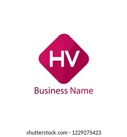 Initial HV Letter Logo Design