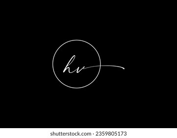 Design des HV-Letter-Logos und des Monogrammlogos