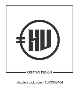 Initial HV Letter Logo Template Design