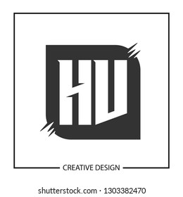 Initial HV Letter Logo Template Design