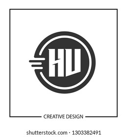 Initial HV Letter Logo Template Design