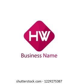 Initial HW Letter Logo Design