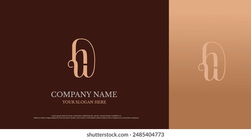 Initial HW Logo Design Vector 