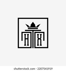 Initial HX Law Firm logo and icon design template stock vector