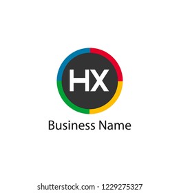 Initial HX Letter Logo Design