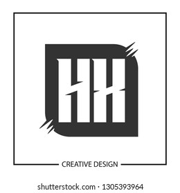 Initial HX Letter Logo Template Design