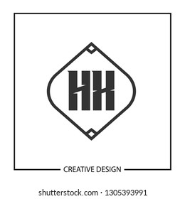 Initial HX Letter Logo Template Design