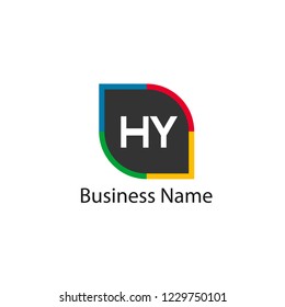 Initial HY Letter Logo Design