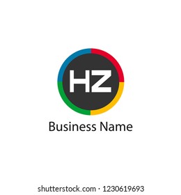 Initial HZ Letter Logo Design