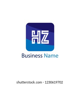 Initial HZ Letter Logo Design