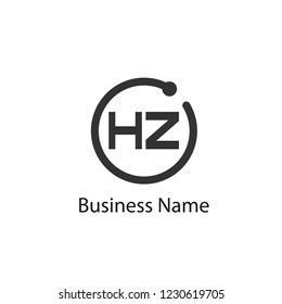 Initial HZ Letter Logo Design