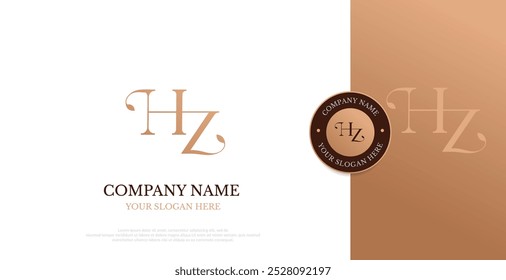 Initial HZ Logo Design Vector 